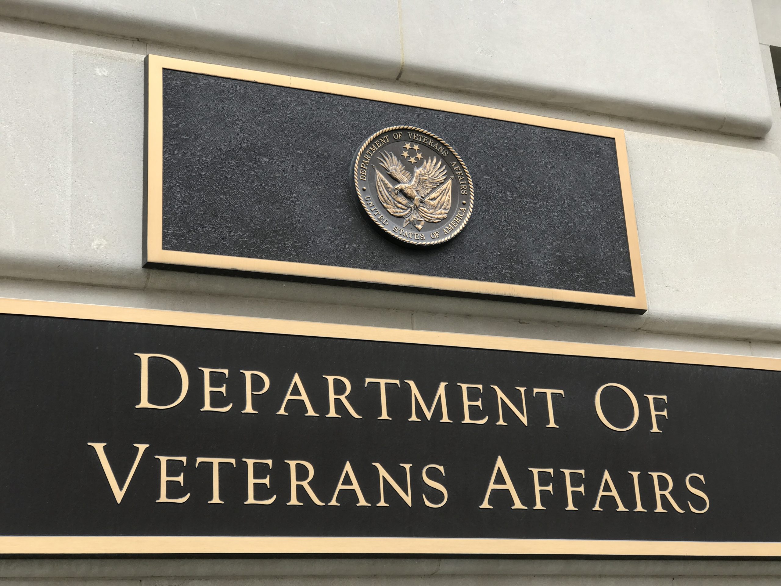 Picture of the Department of Veterans Affairs sign.